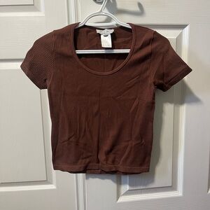 Chocolate Ribbed Tee